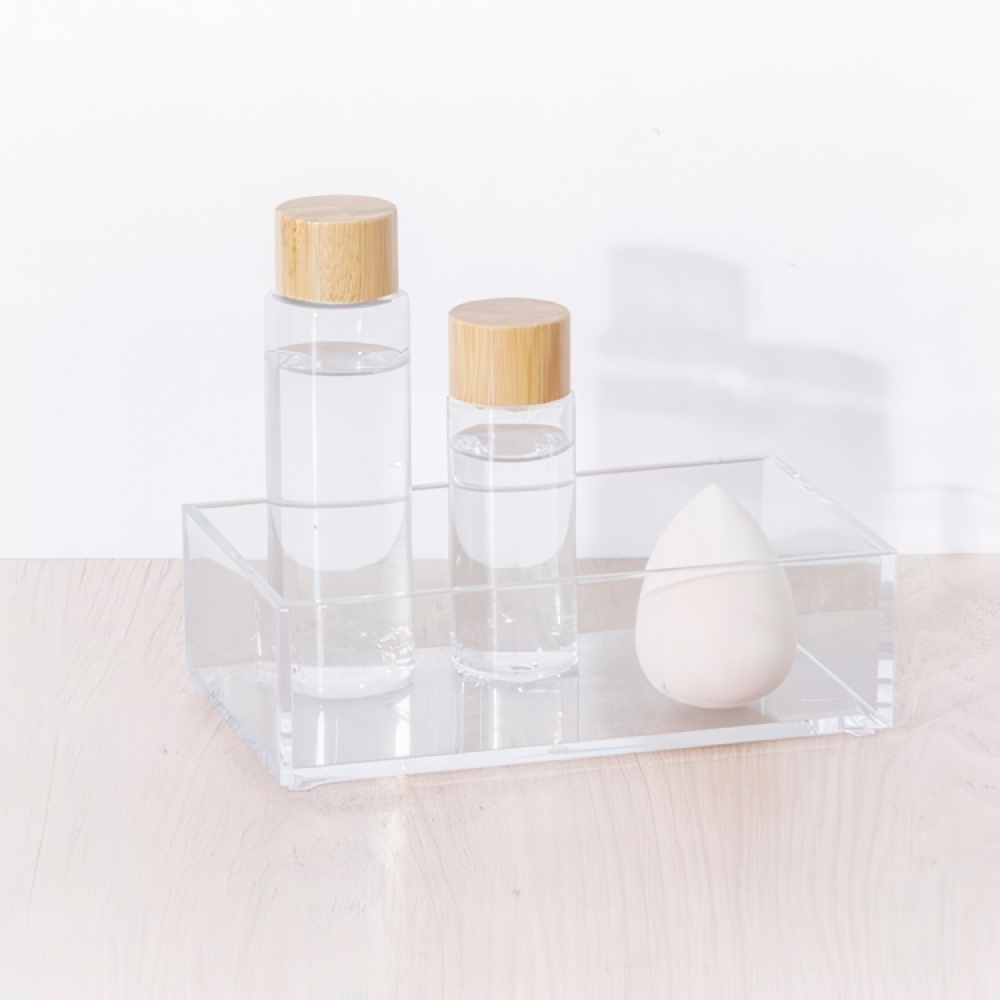 Storage tray, Stackable, SELENA ORGANISER SMALL, 16 x 9,7 x H 4,8 cm, Clear in the group Storage / Bathroom storage at SmartaSaker.se (40703)