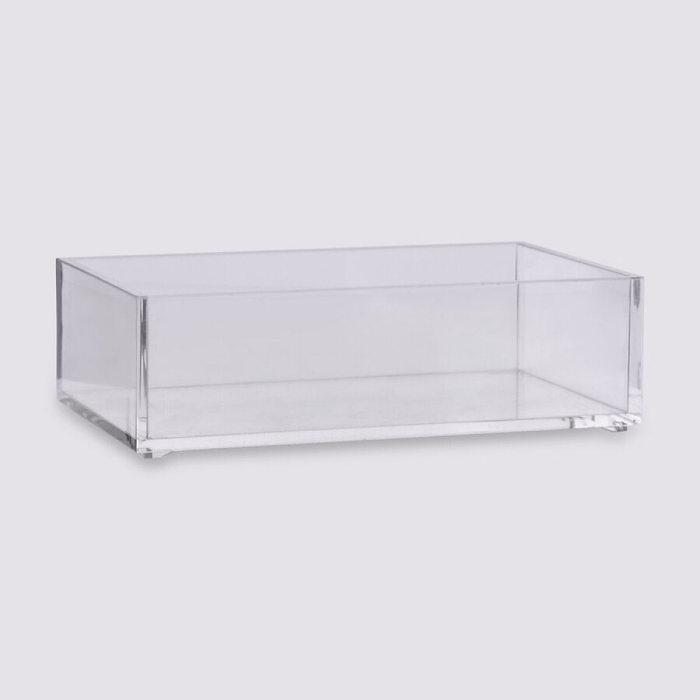 Storage tray, Stackable, SELENA ORGANISER SMALL, 16 x 9,7 x H 4,8 cm, Clear in the group Storage / Bathroom storage at SmartaSaker.se (40703)