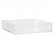 Storage tray, Stackable, SELENA ORGANISER SQUARE, 20 x 20 x H 4,8 cm, Clear