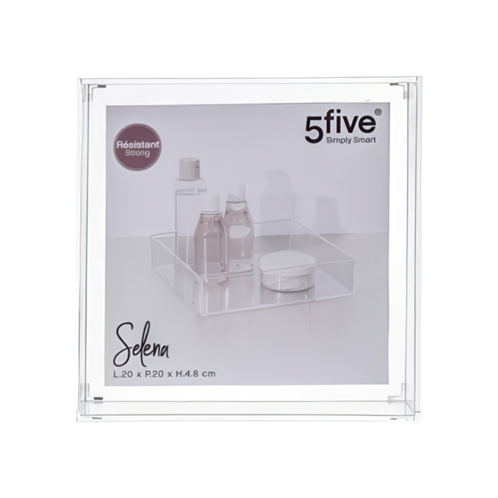 Storage tray, Stackable, SELENA ORGANISER SQUARE, 20 x 20 x H 4,8 cm, Clear in the group Storage / Storage boxes at SmartaSaker.se (40704)