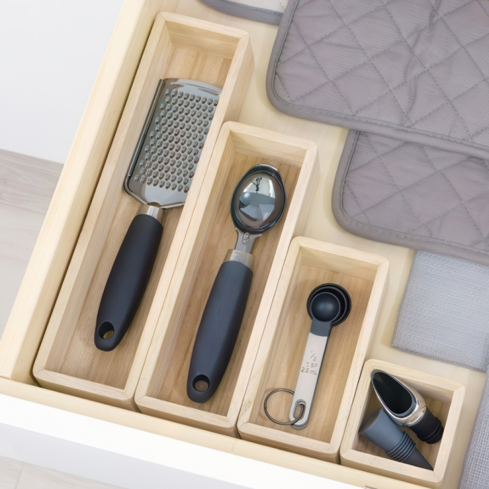 Storage Tray, THE HOME EDIT SMALL DRAWER ORGANIZER, 7,6 x 15,2 x H 5,1 cm, Nature in the group Storage / Kitchen storage / Storage jars at SmartaSaker.se (40709)