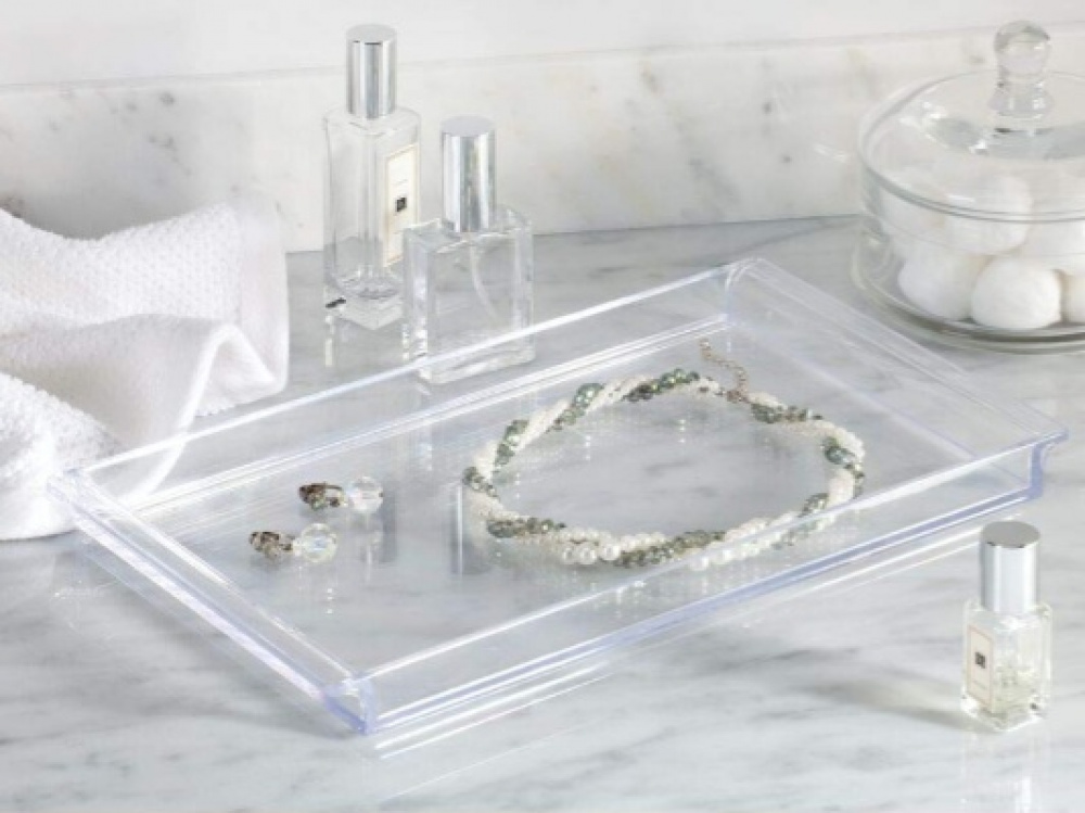 Storage Tray, VANITY TRAY, 30,5 x 18 cm, Clear in the group Storage / Bathroom storage at SmartaSaker.se (40710)