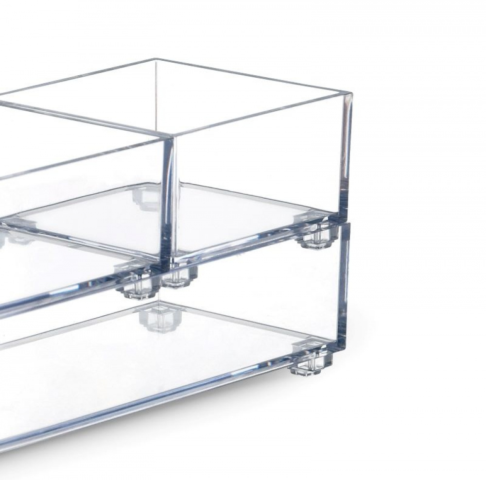 Storage trays, Set of 3, K-SYSTEM RECTANGULAR SET K1 + K3 + K4 , Clear in the group Storage / Bathroom storage at SmartaSaker.se (40712)