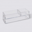 Storage trays, Stackable, Set of 3 SELENA ORGANISERS, Clear  Storage trays, Stackable, Set of 3 SELENA ORGANISERS, Clear