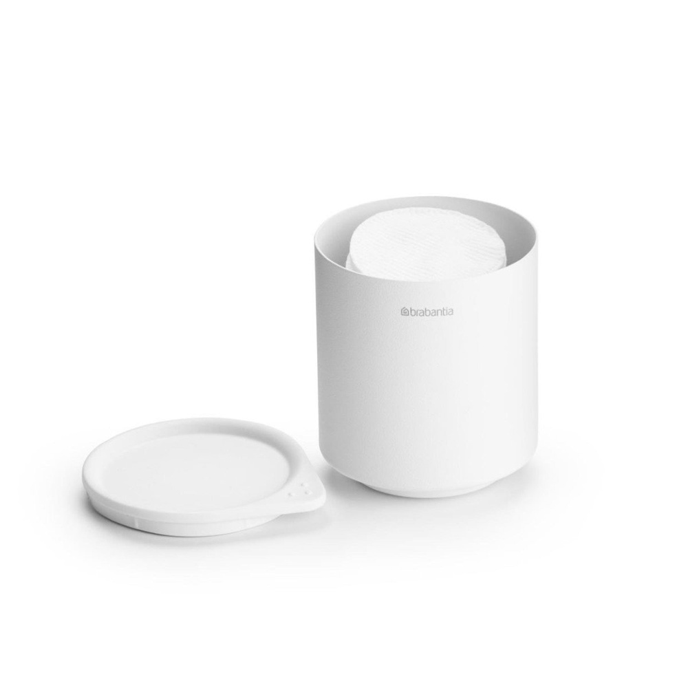 Storage pot in metal, BRABANTIA MINDSET, Ø 8 x H 9,5 cm, White in the group Storage / Bathroom storage / Makeup storage at SmartaSaker.se (40715)