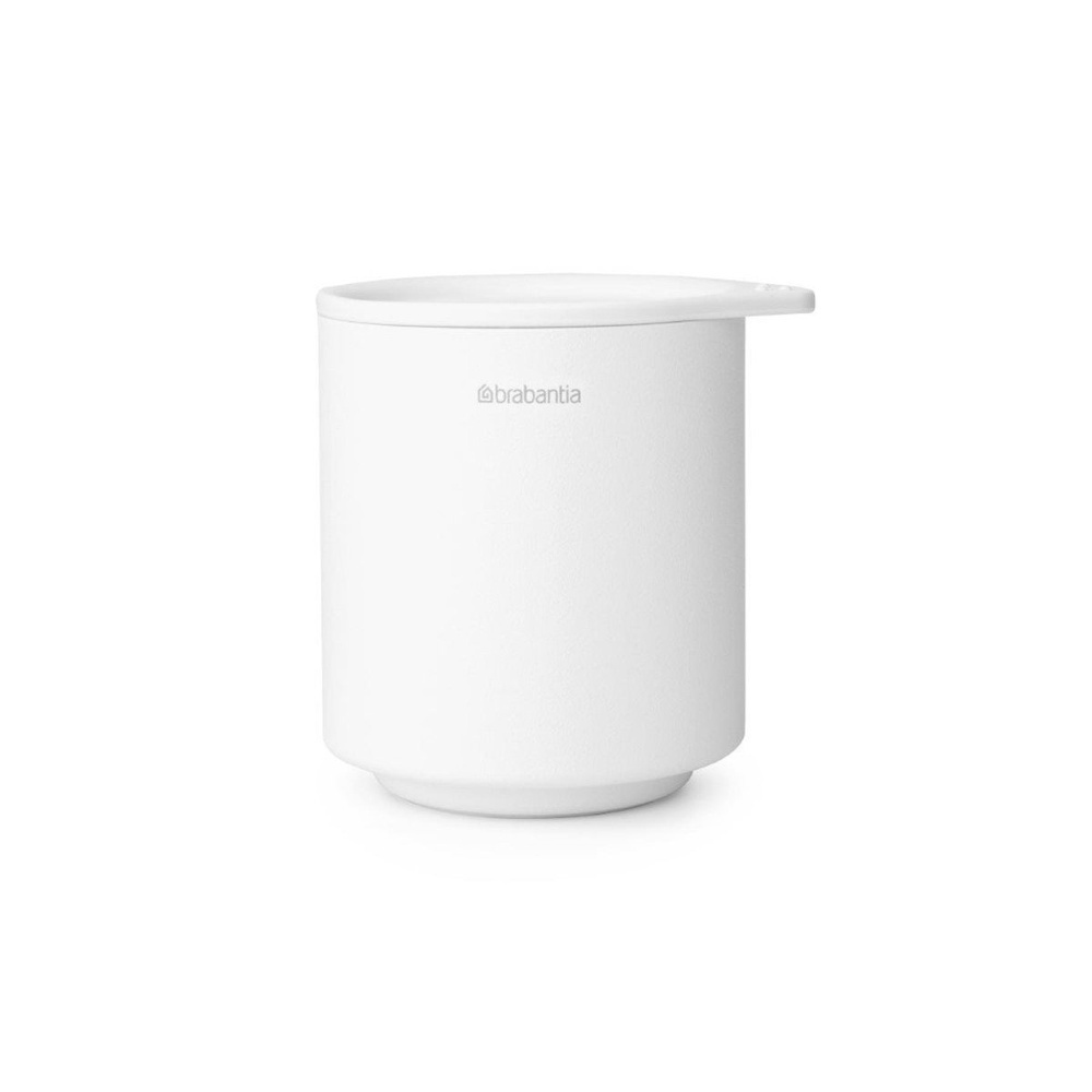 Storage pot in metal, BRABANTIA MINDSET, Ø 8 x H 9,5 cm, White in the group Storage / Bathroom storage / Makeup storage at SmartaSaker.se (40715)