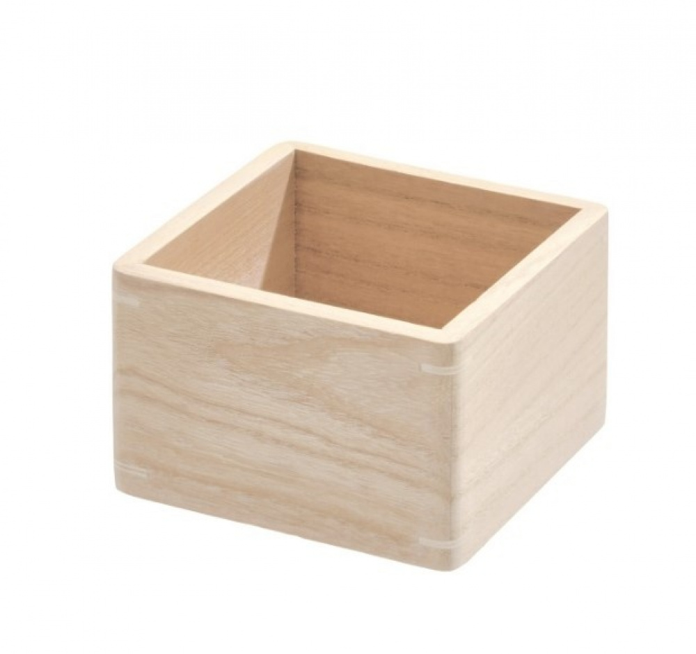 Storage Box, THE HOME EDIT COLLECTION ECO WOOD SMALL BIN, 11,4 x 11,4 x H 7,6 cm, Nature in the group Storage / Kitchen storage / Storage bins and jars at SmartaSaker.se (40717)
