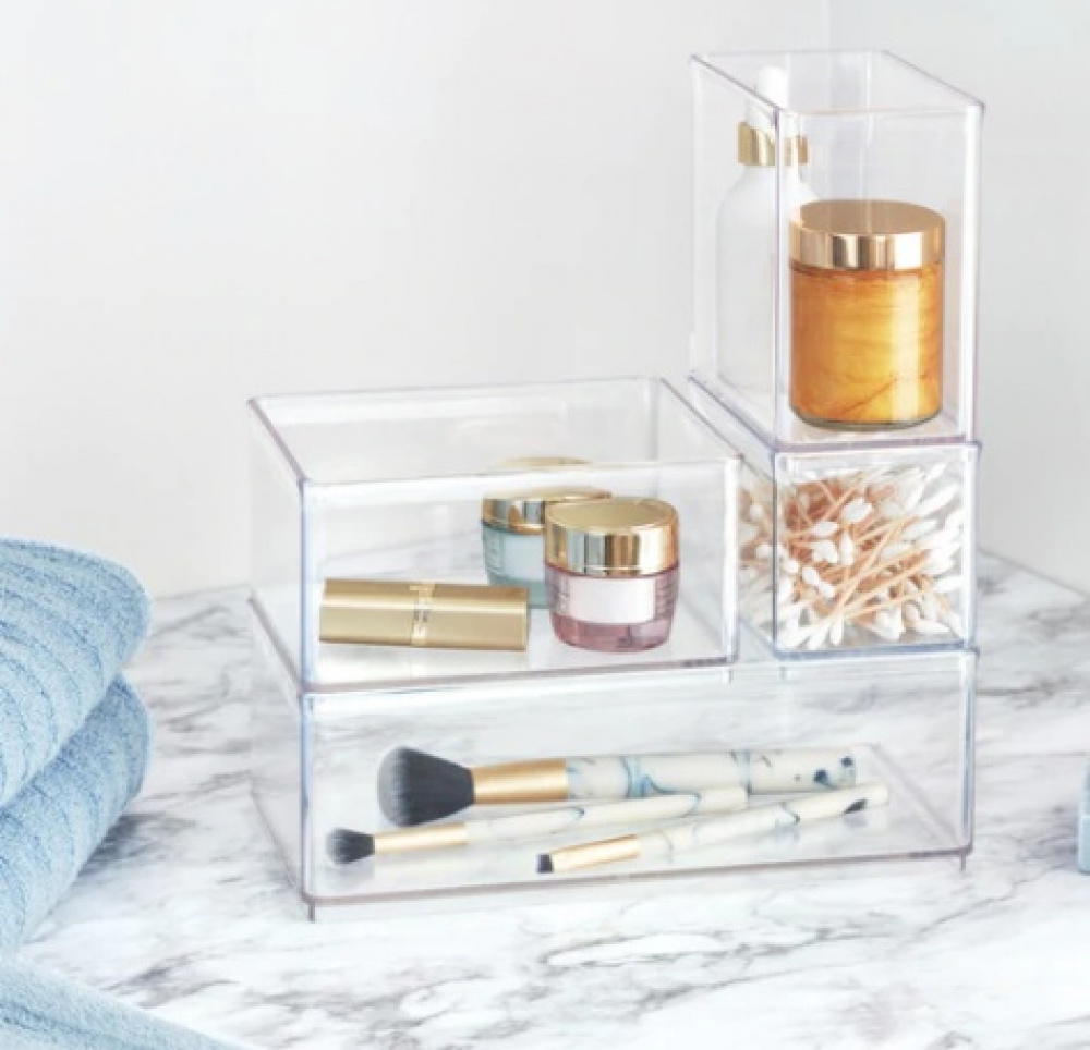 Storage Box, THE HOME EDIT LARGE BIN ORGANIZER, 24,1 x 12,1 x H 8,3 cm, Transparent in the group Storage / Storage boxes / Mini organizers at SmartaSaker.se (40719)