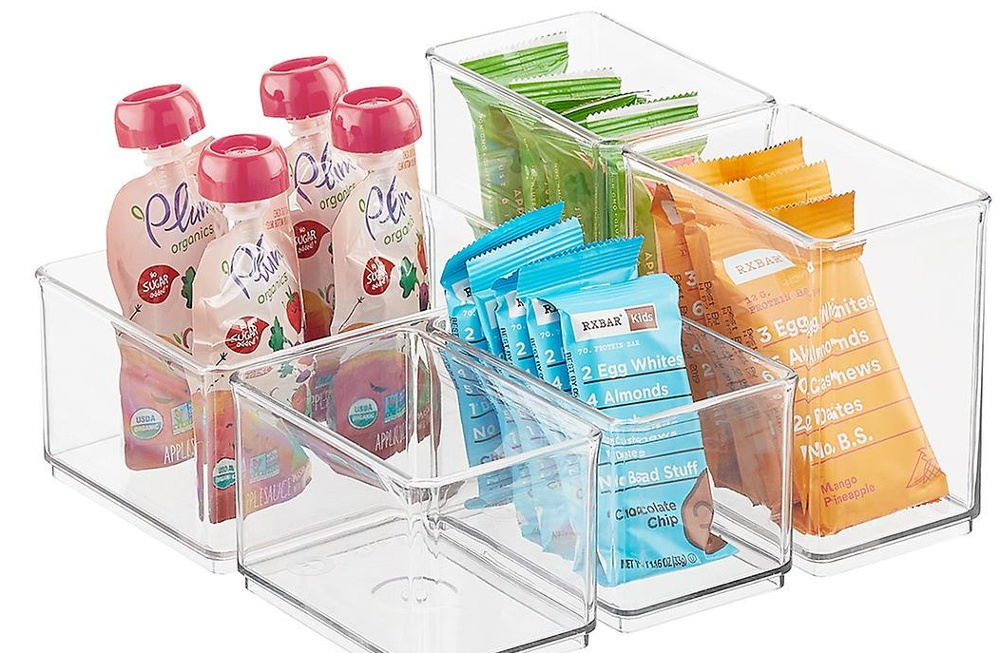 Storage Box, THE HOME EDIT SMALL BIN ORGANIZER, 12,1 x 8,3 x H 8,3 cm,, Transparent in the group Storage / Kitchen storage / Storage bins and jars at SmartaSaker.se (40721)