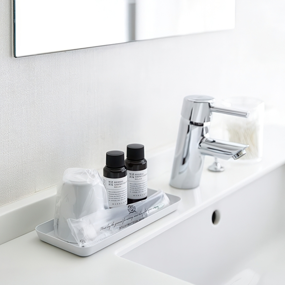 Storage tray in metal, TOWER AMENITY TRAY, 22 x 10 x H 1,5 cm, Yamazaki in the group Storage / Bathroom storage at SmartaSaker.se (40725)