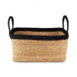 Storage basket, See grass and Jute, LARGE PANIER DE RANGEMENT, 34 x 23 x H 18 cm, Nature / Black Storage basket, See grass and Jute, LARGE PANIER DE RANGEMENT, 34 x 23 x H 18 cm, Nature / Black
