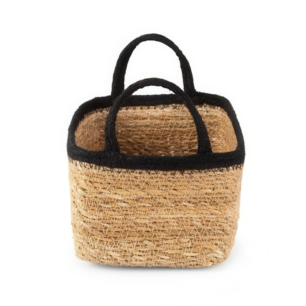 Storage basket, See grass and Jute, SMALL PANIER DE RANGEMENT, 24 x 15 x H 12 cm, Nature / Black in the group Storage / Wardrobe storage at SmartaSaker.se (40736)