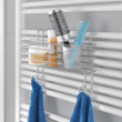 Basket for Towel radiators, RADIUS, 33 x 13 x H 25 cm, Silver Basket for Towel radiators, RADIUS, 33 x 13 x H 25 cm, Silver