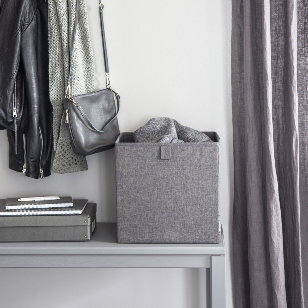 Storage basket, BIGSO CUBE, 31,5 x H 31,5 cm, Grey in the group Storage / Storage boxes / BigSo storage boxes at SmartaSaker.se (40739)