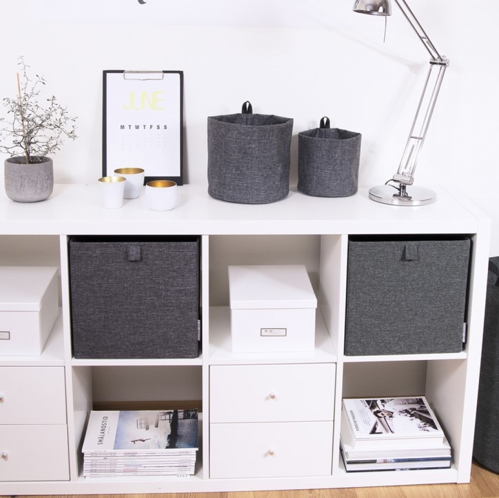 Storage basket, BIGSO CUBE, 31,5 x H 31,5 cm, Grey in the group Storage / Storage boxes / BigSo storage boxes at SmartaSaker.se (40739)