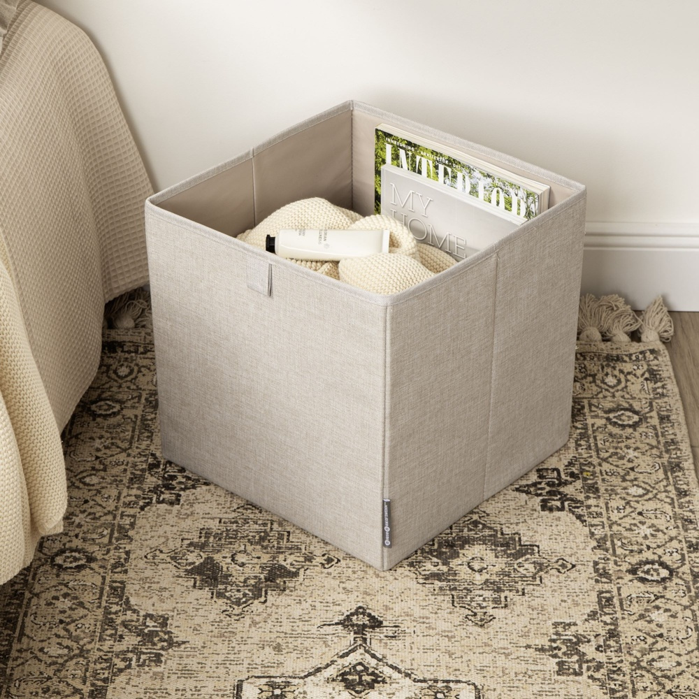 Storage basket, BIGSO CUBE, 31,5 x H 31,5 cm, Beige in the group Storage / Storage boxes / BigSo storage boxes at SmartaSaker.se (40741)