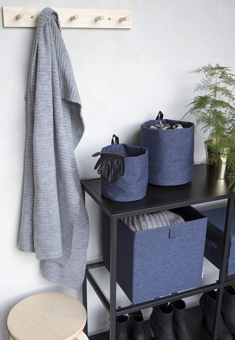 Storage basket, BIGSO CUBE, 31,5 x H31,5 cm, Blue in the group Storage / Storage boxes at SmartaSaker.se (40742)