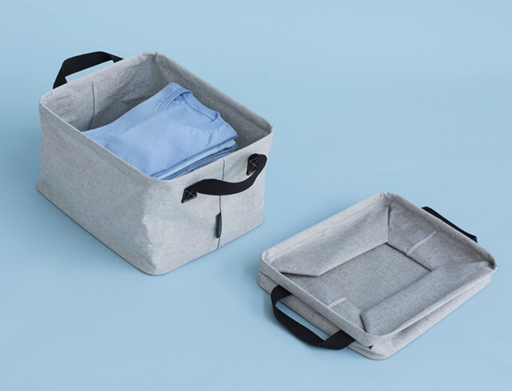 Storage Basket, Foldable, BRABANTIA, 37 x 44 x H 26 cm, Beige-Grey in the group Storage / Wardrobe storage / Sorting boxes at SmartaSaker.se (40748)