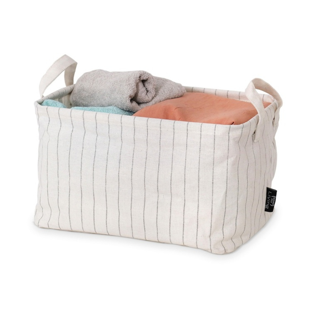 Storage Basket, TIVOLI COLLECTION, 32 x 23 x H 19 cm, Off White in the group Storage / Children’s room storage at SmartaSaker.se (40749)