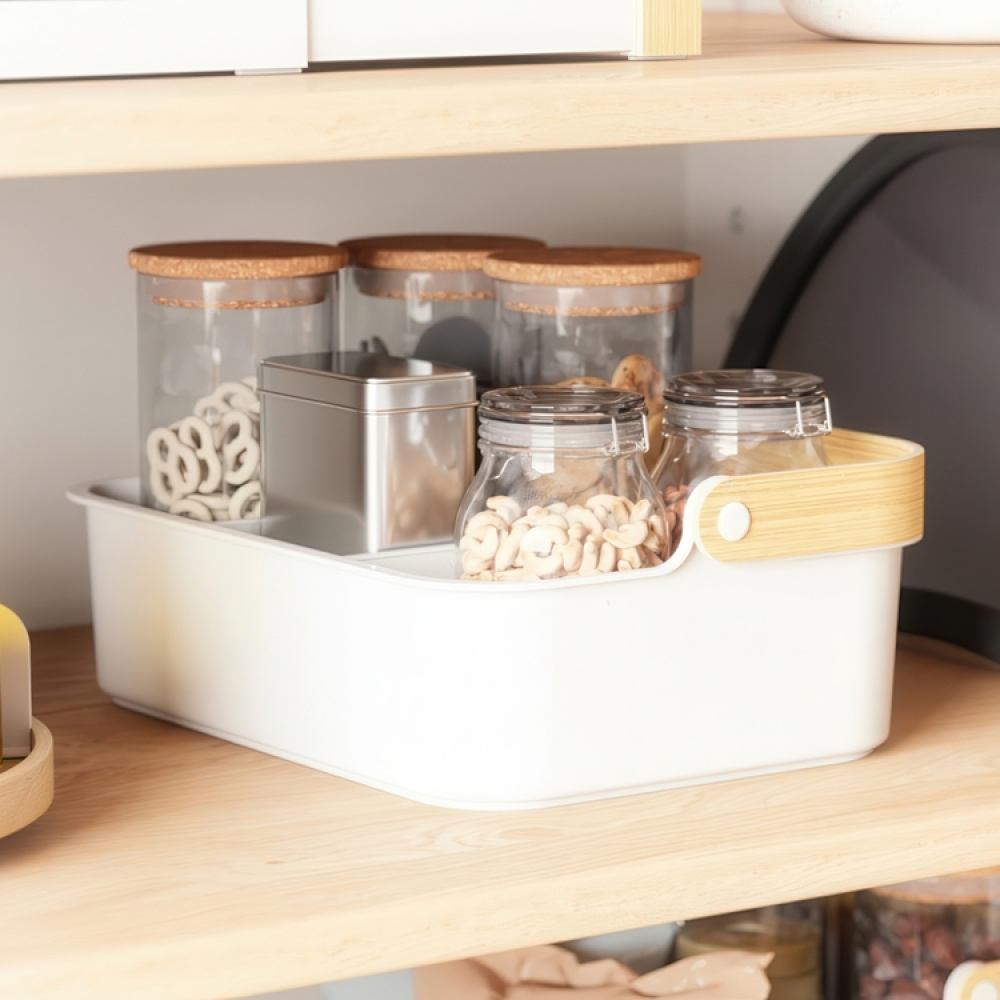 Basket, UMBRA LARGE BELLWOOD BIN, 36 x 26 x H 13 cm, White / Nature in the group Storage / Cleaning and waste sorting / Cleaning baskets at SmartaSaker.se (40751)