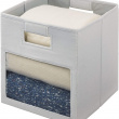 Storage bin with window, EVIE CUBE, 27,5 x 27,5 x H 28 cm, Light Grey Storage bin with window, EVIE CUBE, 27,5 x 27,5 x H 28 cm, Light Grey