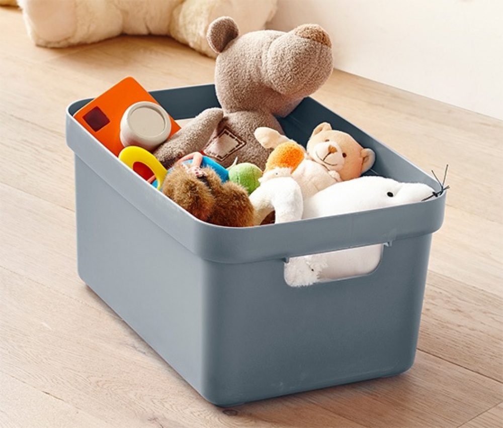 Storage Basket, 13 Liter, SIGMA BASKET MEDIUM, 35 x 24,6 x H 18,3 cm, Blue in the group Storage / Storage room and garage / Baskets and buckets at SmartaSaker.se (40758)