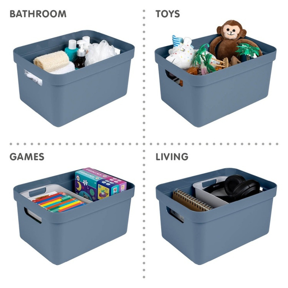 Storage Basket, 13 Liter, SIGMA BASKET MEDIUM, 35 x 24,6 x H 18,3 cm, Blue in the group Storage at SmartaSaker.se (40758)