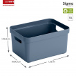 Storage Basket, 13 Liter, SIGMA BASKET MEDIUM, 35 x 24,6 x H 18,3 cm, Blue Storage Basket, 13 Liter, SIGMA BASKET MEDIUM, 35 x 24,6 x H 18,3 cm, Blue