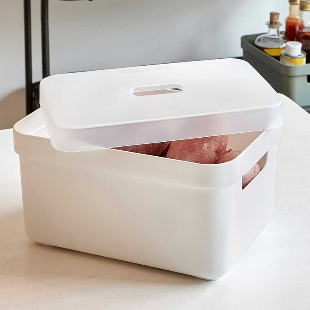 Storage Basket, 13 Liter, SIGMA BASKET MEDIUM, 35 x 24,6 x H18,3 cm, White in the group Storage / Storage boxes at SmartaSaker.se (40760)