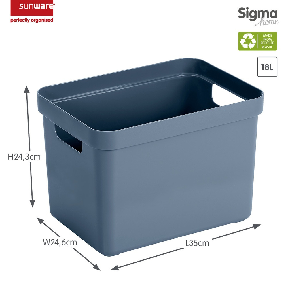 Storage Basket, 18 Liter, SIGMA BASKET HIGH, Blue in the group Storage / Storage boxes at SmartaSaker.se (40761)