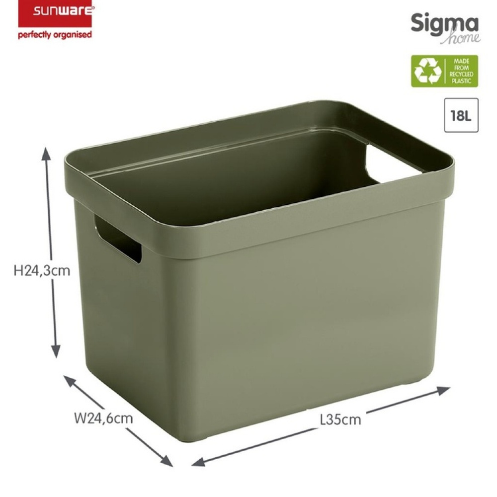 Storage Basket, 18 Liter, SIGMA BASKET HIGH, 35 x 24,6 x H24,3 cm in the group Storage / Storage boxes at SmartaSaker.se (40762)
