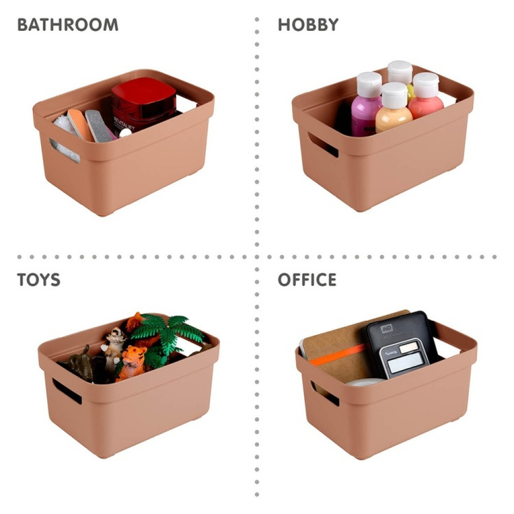 Storage Basket, 2,5 Liter, SIGMA BASKET MINI, 17,7 x 12,8 x H 9,3 cm, Teracotta in the group Storage at SmartaSaker.se (40763)