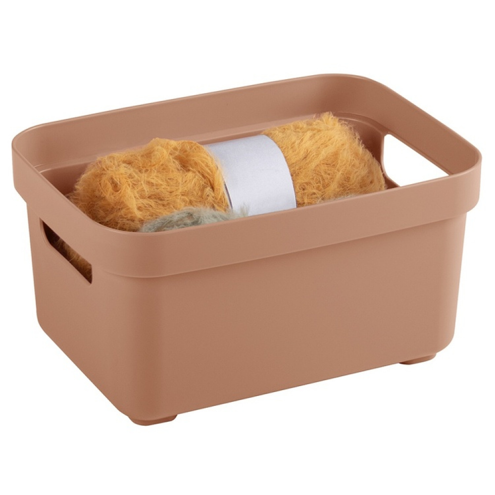 Storage Basket, 2,5 Liter, SIGMA BASKET MINI, 17,7 x 12,8 x H 9,3 cm, Teracotta in the group Storage at SmartaSaker.se (40763)