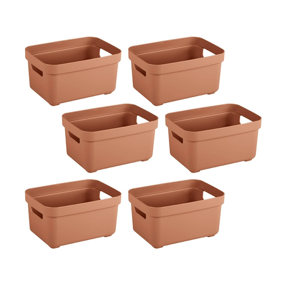 Storage Basket, 2,5 Liter, SIGMA BASKET MINI, 17,7 x 12,8 x H 9,3 cm, Teracotta in the group Storage / Storage boxes at SmartaSaker.se (40763)