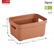 Storage Basket, 2,5 Liter, SIGMA BASKET MINI, 17,7 x 12,8 x H 9,3 cm, Teracotta Storage Basket, 2,5 Liter, SIGMA BASKET MINI, 17,7 x 12,8 x H 9,3 cm, Teracotta