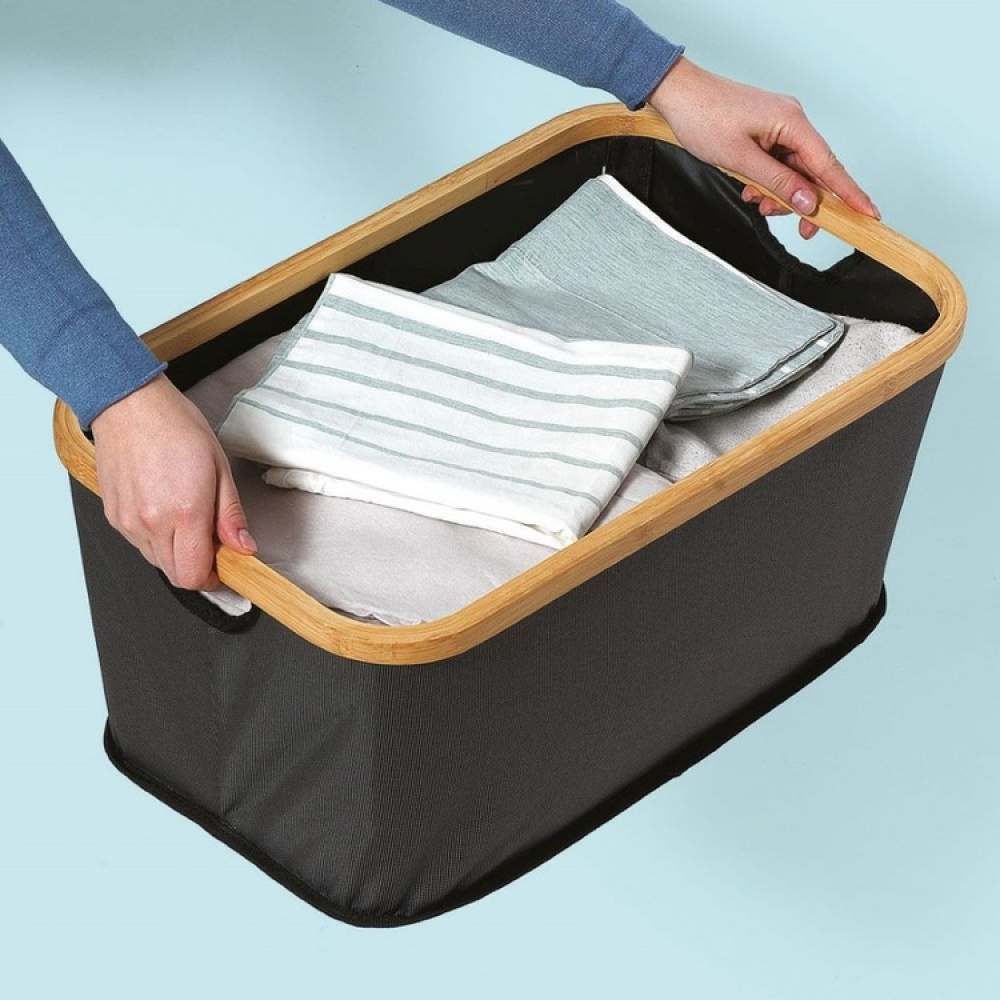 Basket, CECTA PER BUCATO, 54 x 34 x H 25 cm, Grey / Bamboo in the group Storage / Wardrobe storage / Sorting boxes at SmartaSaker.se (40766)