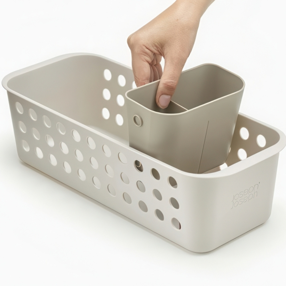 Storage Basket, , EASY STORE SLIMLINE, 16 x 40 x H 13 cm, Joseph Joseph, Lightgrey in the group Storage / Storage boxes / JosephJoseph storage boxes at SmartaSaker.se (40773)