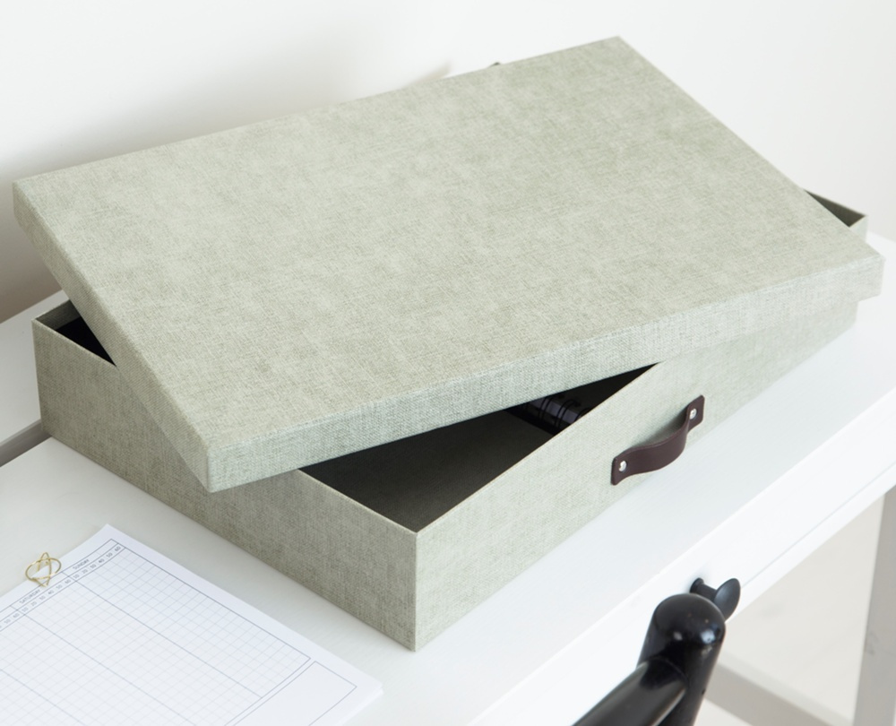 Storage box A3, BIGSO SVERKER CANVAS, 43,5 x 31 x H 8,5 cm, Beige in the group Storage / Storage boxes / BigSo storage boxes at SmartaSaker.se (40781)