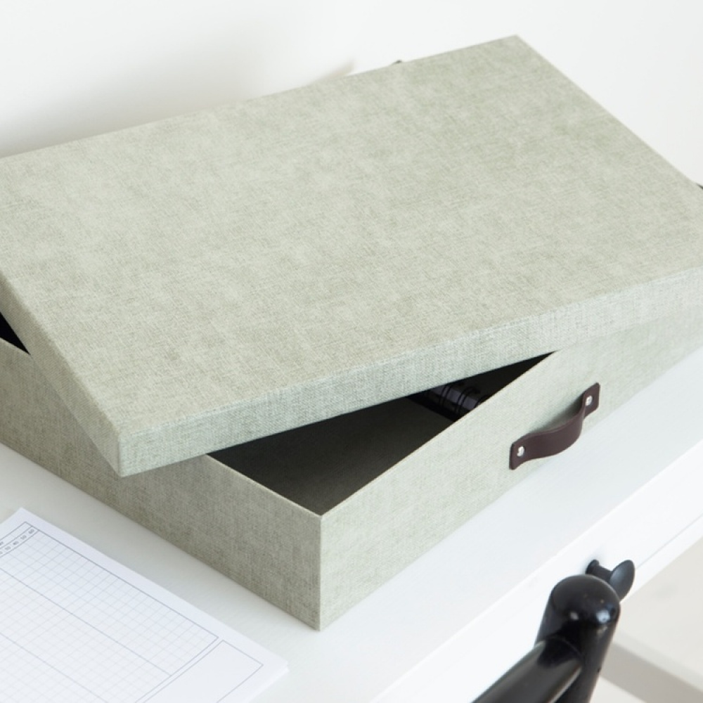 Storage box A3, BIGSO SVERKER CANVAS, 43,5 x 31 x H 8,5 cm, Beige in the group Storage / Storage boxes / BigSo storage boxes at SmartaSaker.se (40781)