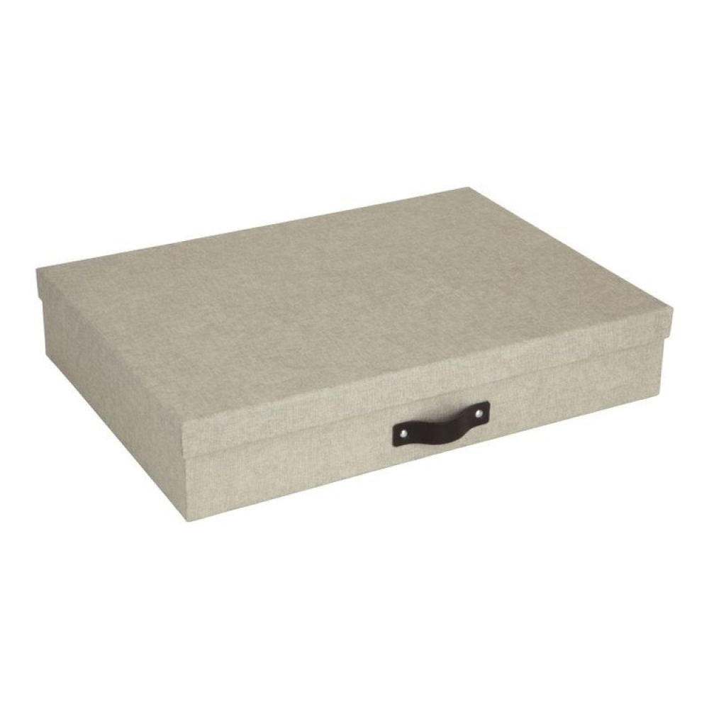 Storage box A3, BIGSO SVERKER CANVAS, 43,5 x 31 x H 8,5 cm, Beige in the group Storage / Storage boxes / BigSo storage boxes at SmartaSaker.se (40781)