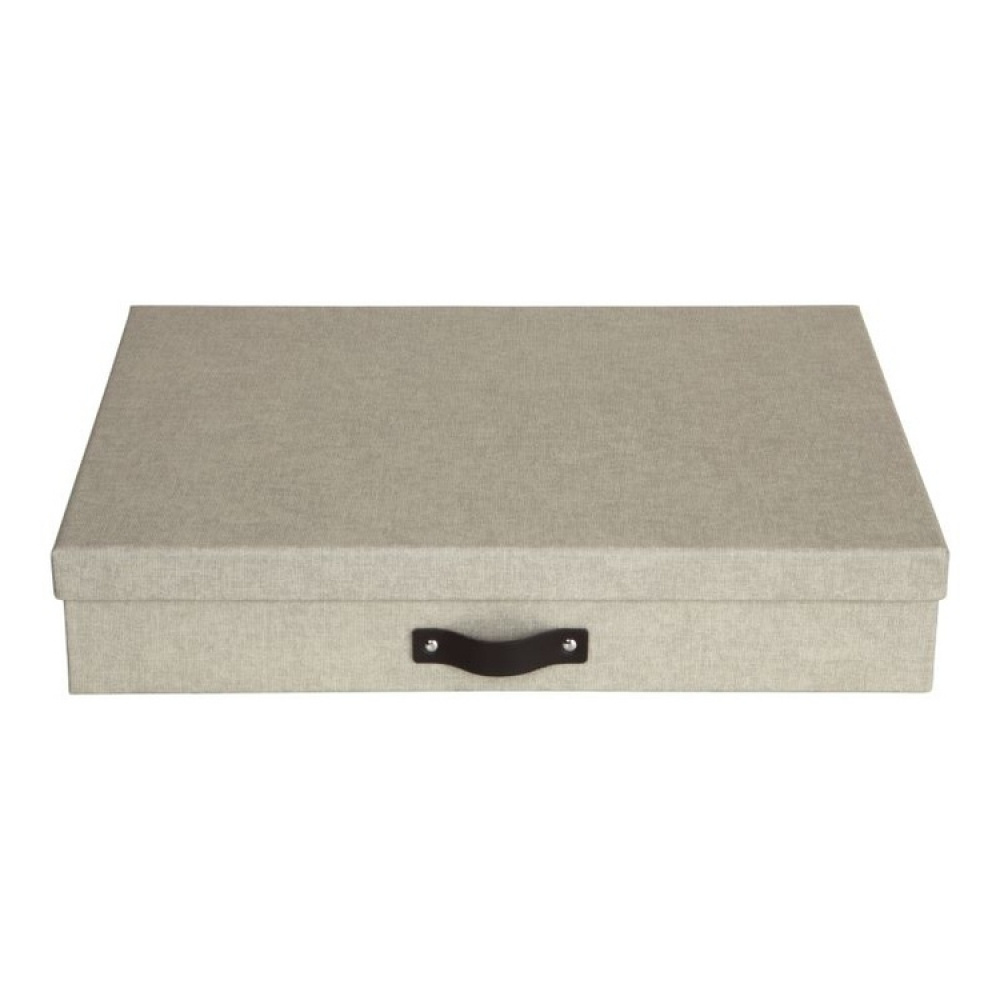 Storage box A3, BIGSO SVERKER CANVAS, 43,5 x 31 x H 8,5 cm, Beige in the group Storage / Storage boxes / BigSo storage boxes at SmartaSaker.se (40781)