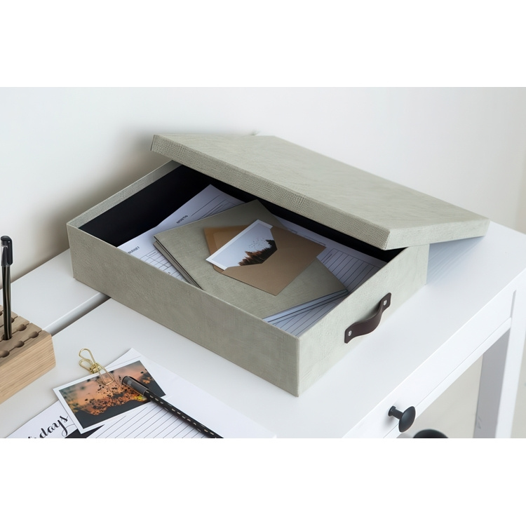 Storage box A4 +, BIGSO OSKAR CANVAS, 35 x 26 x H 8,5 cm in the group Storage / Storage boxes / BigSo storage boxes at SmartaSaker.se (40785)