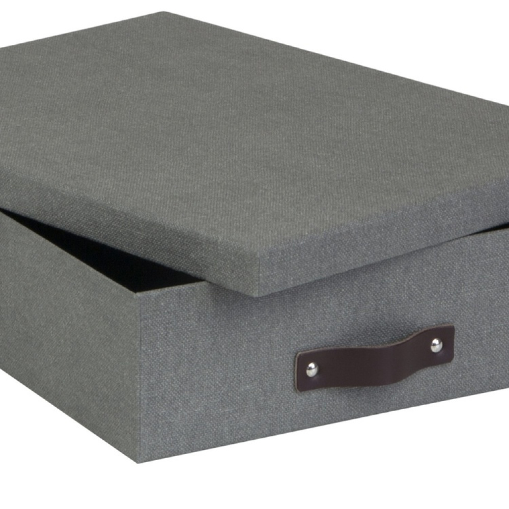 Storage box A4 +, BIGSO OSKAR CANVAS, 35 x 26 x H 8,5 cm in the group Storage / Storage boxes / BigSo storage boxes at SmartaSaker.se (40785)