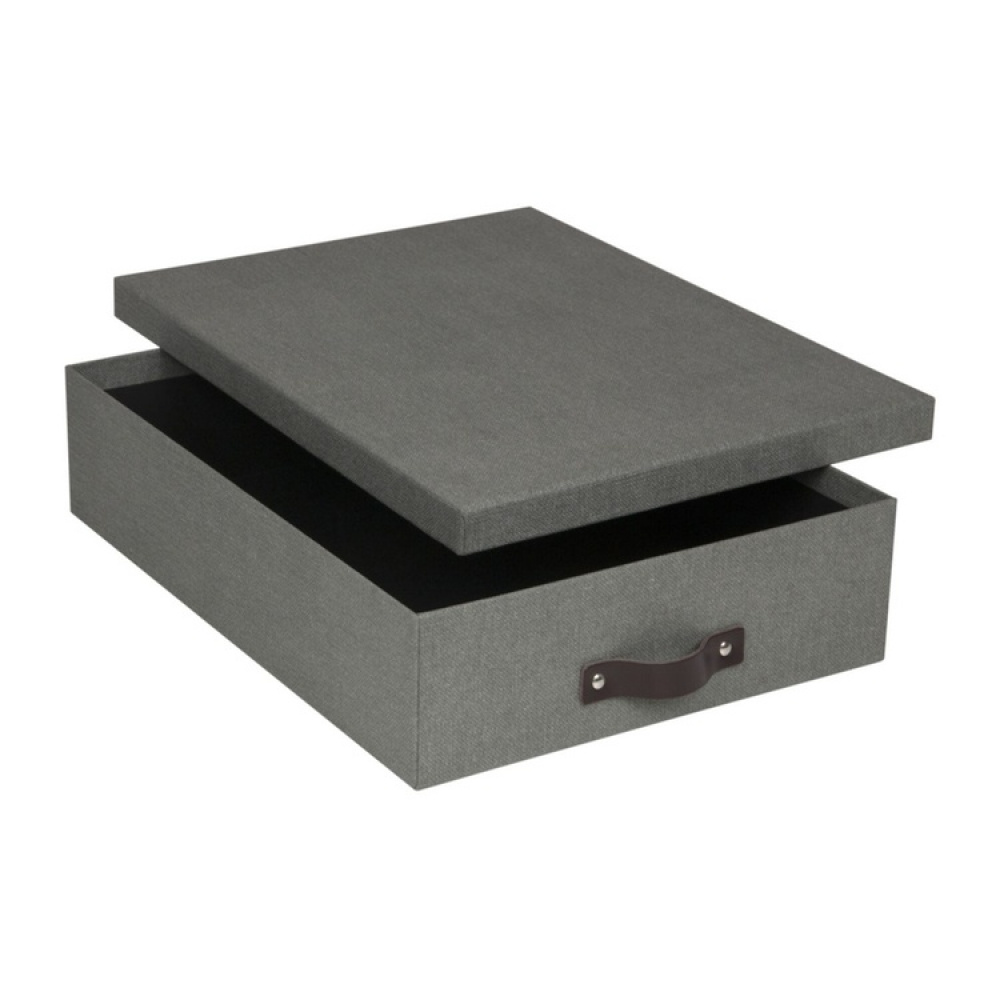 Storage box A4 +, BIGSO OSKAR CANVAS, 35 x 26 x H 8,5 cm in the group Storage / Storage boxes / BigSo storage boxes at SmartaSaker.se (40785)