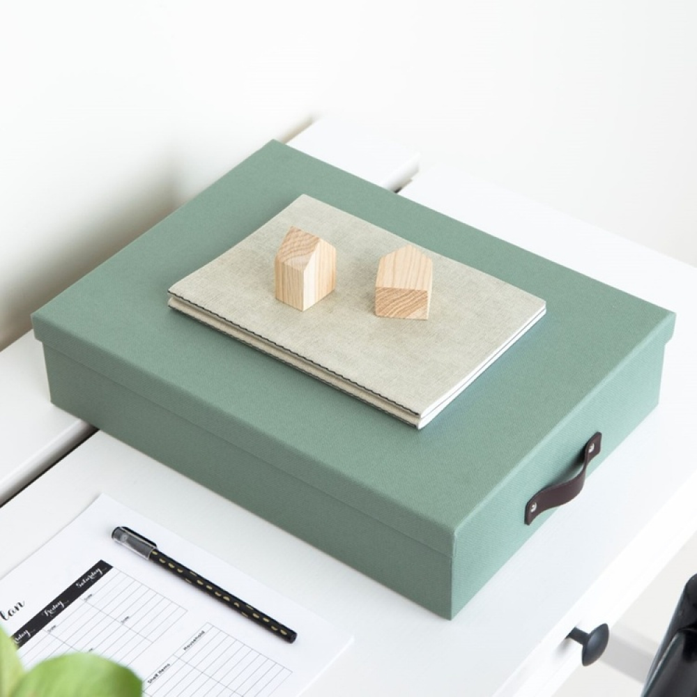 Storage box A4 +, BIGSO OSKAR CANVAS, 35 x 26 x H 8,5 cm in the group Storage / Storage boxes / BigSo storage boxes at SmartaSaker.se (40785)
