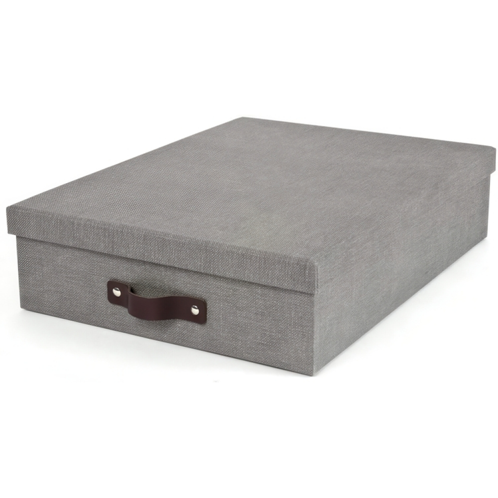 Storage box A4 +, BIGSO OSKAR CANVAS, 35 x 26 x H 8,5 cm in the group Storage / Storage boxes / BigSo storage boxes at SmartaSaker.se (40785)