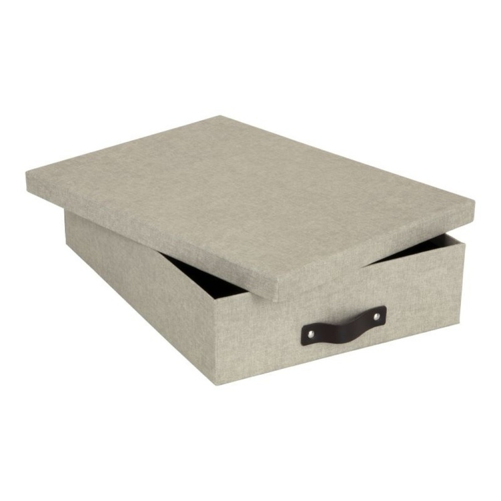 Storage box A4 +, BIGSO OSKAR CANVAS, 35 x 26 x H 8,5 cm in the group Storage / Storage boxes / BigSo storage boxes at SmartaSaker.se (40785)