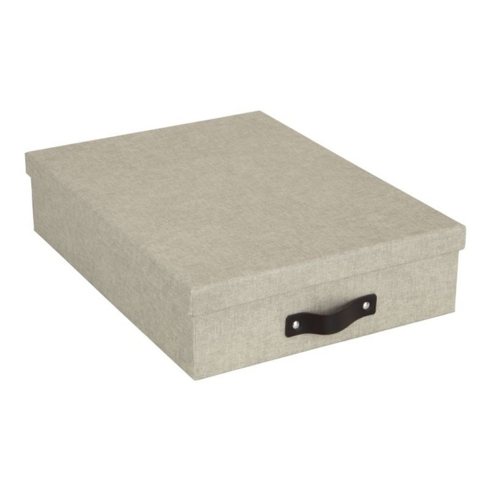 Storage box A4 +, BIGSO OSKAR CANVAS, 35 x 26 x H 8,5 cm in the group Storage / Storage boxes / BigSo storage boxes at SmartaSaker.se (40785)