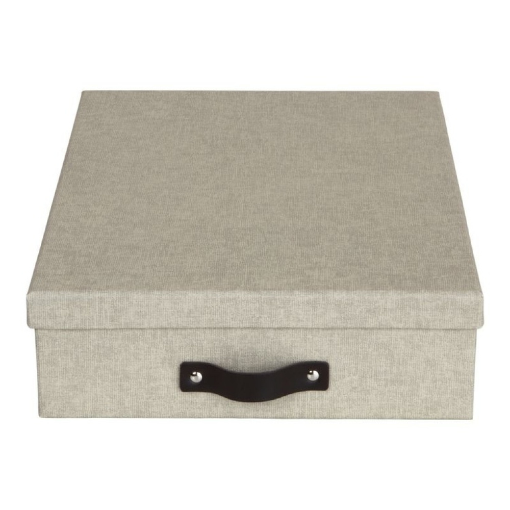 Storage box A4 +, BIGSO OSKAR CANVAS, 35 x 26 x H 8,5 cm in the group Storage / Storage boxes / BigSo storage boxes at SmartaSaker.se (40785)