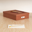 Storage box A4 +, BIGSO OSKAR RESTORE, 35 x 26 x H 8,5 cm, Sienna Storage box A4 +, BIGSO OSKAR RESTORE, 35 x 26 x H 8,5 cm, Sienna